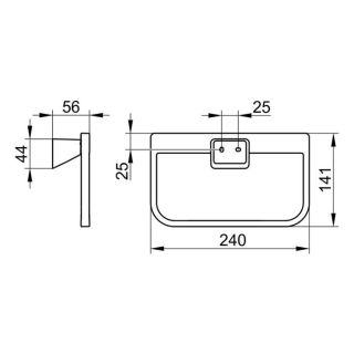 Полотенцедержатель Keuco AVENO 14621010000 хром